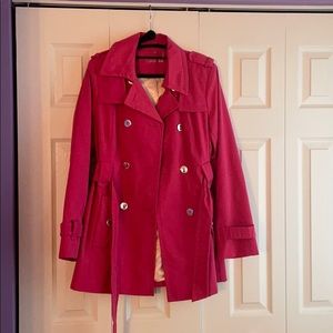 Women’s pink Calvin Klein trench coat